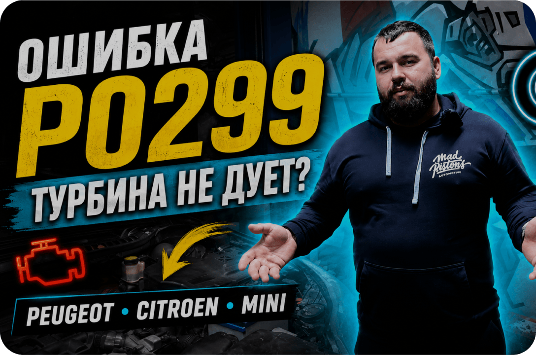 Изображение к статье Ошибка Р0299 Peugeot Citroen Mini Видео обзор всех поломок турбины
