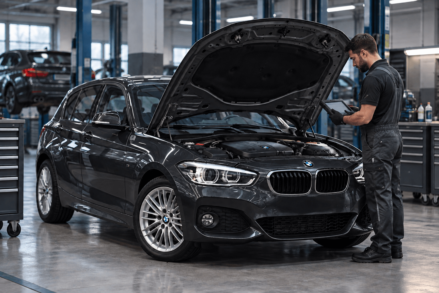 Изображение к статье BMW 1 серии F20 троит двигатель и горит Check Engine: частые причины
