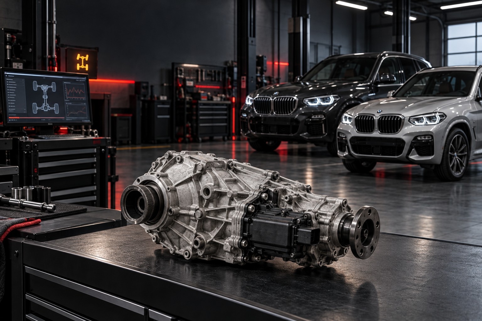 Изображение к статье BMW X3 / X5: не работает полный привод xDrive — причины ошибки 4x4 и неисправности раздатки