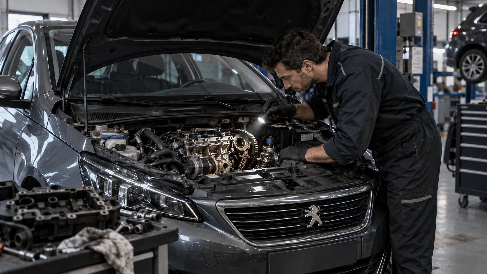 Изображение к новости Растяжение цепи ГРМ на Peugeot 308: симптомы, причины и что делать