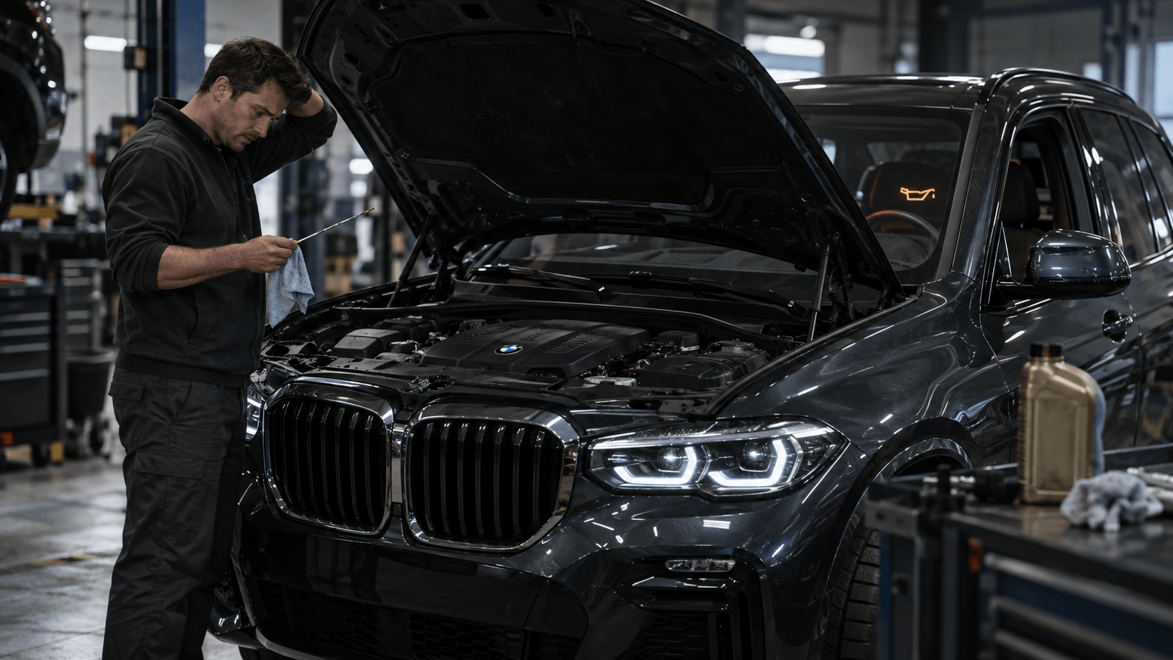 Изображение к новости Жор масла на BMW X5: почему двигатель расходует масло и когда ехать в сервис